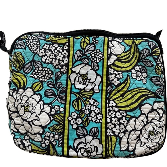 Vera Bradley IPad Case Laptop Bag 13.5x10' Blue Floral Island Blooms - Picture 5 of 5